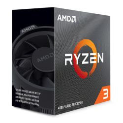 AMD Ryzen 3 4100 CPU with Wraith Stealth Cooler, AM4, 3.8GHz 4.0 Turbo, Quad Core, 65W, 6MB Cache, 7nm, 4th Gen, No Graphics