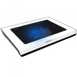 Approx APPNBC06W Laptop Cooler, up to 15.6, USB, Fan, White, Ergonomic, LED, Retail