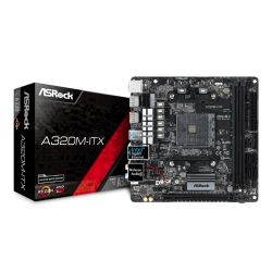Asrock A320M-ITX, AMD A320, AM4, Mini ITX, 2 DDR4, 2 HDMI, M.2 Motherboards