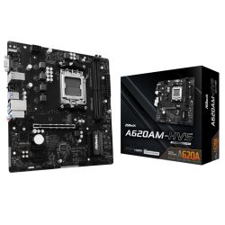 Asrock A620AM-HVS, AMD A620A, AM5, Micro ATX, 2 DDR5, VGA, HDMI, GB LAN, 2x M.2