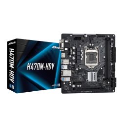 Asrock H470M-HDV, Intel H470, 1200, Micro ATX, 2 DDR4, VGA, HDMI, DP Motherboards