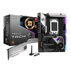 Asrock TRX40 TAICHI, AMD TRX40, sTRX40, ATX, XFire/SLI, AX Wi-Fi, 2.5GB LAN, RGB Lighting, M.2 Motherboards