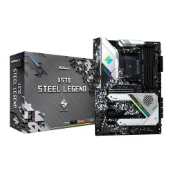 Asrock X570 STEEL LEGEND, AMD X570, AM4, ATX, 4 DDR4, HDMI, DP, XFire, RGB Lighting, PCIe4, Rock-Solid Durability, M.2 Motherboards