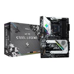 Asrock X570 STEEL LEGEND, AMD X570, AM4, ATX, 4 DDR4, HDMI, DP, XFire, RGB Lighting, PCIe4, Rock-Solid Durability, M.2