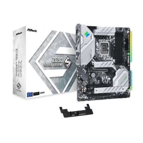 Asrock Z690 STEEL LEGEND, Intel Z690, 1700, ATX, 4 DDR4, HDMI, DP, PCIe5, 2.5GB LAN, RGB, 3x M.2 Motherboards
