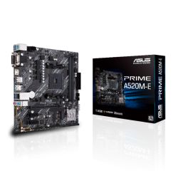 Asus PRIME A520M-E, AMD A520, AM4, Micro ATX, 2 DDR4, VGA, DVI, HDMI, M.2 Motherboards