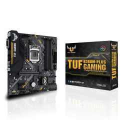 Asus TUF B360M-PLUS GAMING, Intel B360, 1151, Micro ATX, DDR4, DVI, HDMI, RGB Lighting, M.2 Motherboards