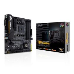 Asus TUF GAMING B450M-PLUS II, AMD B450, AM4, Micro ATX, 4 DDR4, XFire, DVI, HDMI, RGB Lighting, M.2