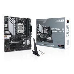 Asus PRIME B650M-A WIFI II, AMD B650, AM5, Micro ATX, 4 DDR5, VGA, HDMI, DP, Wi-Fi 6, 2.5G LAN, PCIe4, 2x M.2