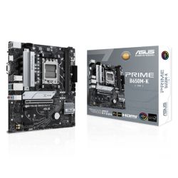 Asus PRIME B650M-K, AMD B650, AM5, Micro ATX, 2 DDR5, VGA, HDMI, 2.5G LAN, PCIe4, 2x M.2