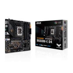 Asus TUF GAMING B660M-E D4, Intel B660, 1700, Micro ATX, 4 DDR4, HDMI, DP, 2.5GB LAN, PCIe4, RGB, 2x M.2