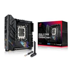 Asus ROG STRIX B760-I GAMING WIFI, Intel B760, 1700, Mini ITX, 2 DDR5, HDMI, DP, Wi-Fi 6E, 2.5G LAN, PCIe5, RGB, 2x M.2