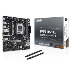 Asus PRIME B850M-F WIFI, AMD B850, AM5, Micro ATX, 2 DDR5, HDMI, Wi-Fi 6, GB LAN, 2x M.2