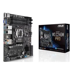 Asus WS C246M PRO Rack-Optimized Workstation, Intel C246, 1151, Micro ATX, VGA, HDMI, DP, Dual LAN, M.2