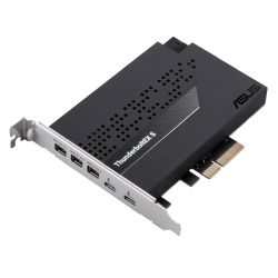 Asus ThunderboltEX 5 Expansion Card, PCIe 4.0, 2x Thunderbolt 5 USB-C, 3x Mini DisplayPort In, Up to 120Gbps Bandwidth