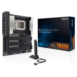 Asus PRO WS TRX50-SAGE WIFI A, Workstation, AMD TRX50, sTR5, CEB, 4 DDR5 ECC, Wi-Fi 7, 10G & 2.5G LAN, SlimSAS, USB4, 4x M.2