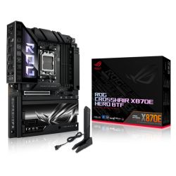 Asus ROG CROSSHAIR X870E HERO BTF, AMD X870E, AM5, ATX, 4 DDR5, HDMI, 2 USB4, Wi-Fi 7, 5G & 2.5G LAN, RGB, 5x M.2 *Requires a BTF Compatible Chassis*