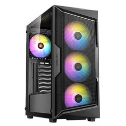 Antec AX61 Elite Gaming Case w Glass Window, ATX, Mesh Front, 4 ARGB Fans, LED Control Button