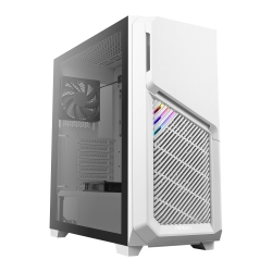 Antec DP502 FLUX RGB Gaming Case with Tempered Glass Window, ATX, No PSU, 5 x Fans (3 Front ARGB), Advanced Ventilation, White Cases