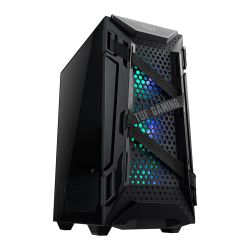 Asus TUF Gaming GT301 Compact Gaming Case w Window, ATX, Tempered Glass, 3 x 12cm RGB Fans, RGB Controller, Headphone Hook