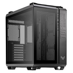 Asus TUF Gaming GT502 Case w Front & Side Glass Window, ATX, Dual Chamber, Modular Design, LED Control Button, USB-C, Carry Handles, Black