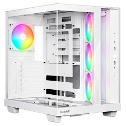 Be Quiet! Light Base 500 LX ARGB Gaming Case w Glass Front & Side, ATX, 4x ARGB Fans & ARGB Hub, USB-C 10Gbps, Asus BTF Compatible, White