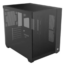 Cooler Master CD600 Gaming Case w Glass Side & Front, ATX, 6x ARGB Fans, USB-C, Asus BTF Compatible, Black