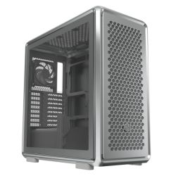 Cooler Master MasterFrame 600 Modular Open-Frame ATX Case w Glass Side, 4x ARGB Fans, FreeForm 2.0 Exo-Structure, USB-C 20Gbps, USB-C, Silver
