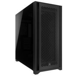 Corsair 5000D CORE Airflow Gaming Case w Glass Window, E-ATX, No Fans, High-Airflow Front Panel, USB-C, Black