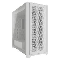 Corsair 5000D CORE Airflow Gaming Case w Glass Window, E-ATX, No Fans, High-Airflow Front Panel, USB-C, White