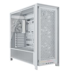 Corsair FRAME 5000D RS Modular Gaming Case w Glass Side, E-ATX, 4x PWM Fans, InfiniRail Fan Mounting, USB-C, ARGB Strip, Asus BTF Compatible, White