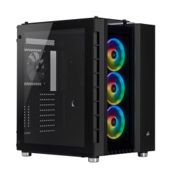 Corsair Crystal Series 680X RGB Gaming Case with Tempered Glass Window, E-ATX, Dual Chamber, 3 x LL120 RGB Fans Cases