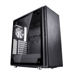 Fractal Design Define C (Black TG) Quiet Gaming Case w/ Clear Glass Window, ATX, 2 Fans, ModuVent Technology, PSU Shroud, Optional Top Filter Cases