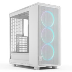 Fractal Design Epoch White RGB TG Clear Case w Clear Window, ATX, 3x Momentum RGB Fans, Mesh Top & Front, USB-C 20Gbps