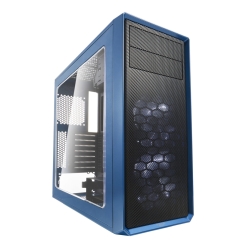 Fractal Design Focus G Petrol Blue Gaming Case w Clear Window, ATX, 2 White LED Fans, Kensington Bracket, Filtered Front, Top & Base Air Intakes