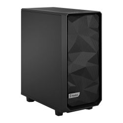 Fractal Design Meshify 2 Compact Black Solid Gaming Case, ATX, Angular Mesh Front, 3 Fans, Detachable Front Filter, USB-C