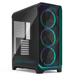 Fractal Design Meshify 3 Ambience Pro RGB Black TG Light Gaming Case w Light Tint Window, E-ATX, Mesh Front, 3x RGB Fans, Adjust Pro Hub, USB-C 20Gbps