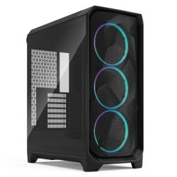 Fractal Design Meshify 3 Black RGB TG Light Gaming Case w Light Tint Window, E-ATX, Mesh Front, 3x RGB Fans, USB-C 20Gbps