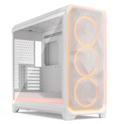Fractal Design Meshify 3 XL Ambience Pro RGB White TG Clear w Clear Window, E-ATX, Mesh Front, 3x RGB Fans, Adjust Pro Hub, USB-C 20Gbps
