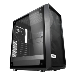 Fractal Design Meshify C (Light TG) Gaming Case w/ Light Tint Glass Window, ATX, Angular Mesh Front, High-airflow, 2 x 12cm Fans Cases