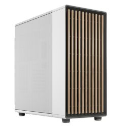 Fractal Design North XL Chalk White White Solid Case, E-ATX, Fine Mesh Side, 3 PWM Fans, USB-C, Oak Front