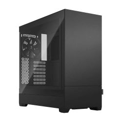 Fractal Design Pop Silent Black TG Gaming Case w Clear Glass Window, ATX, Sound-Damping Steel & Foam, 3 Fans