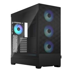 Fractal Design Pop XL Air RGB Black TG Gaming Case w Clear Glass Window, E-ATX, Hexagonal Mesh Front, 4 RGB Fans & RGB Controller