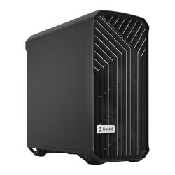 Fractal Design Torrent Compact Black Solid Gaming Case, E-ATX, 2 Fans, Fan Hub, Front Grille, USB-C