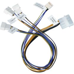 Akasa PWM Splitter - Smart Fan Cable, 4-pin, 3 x PWM Fans from 1 x  Motherboard Header
