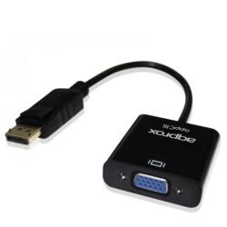 Approx DisplayPort to VGA Female Converter, Black Display/Visual