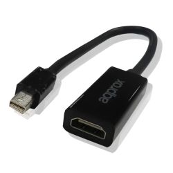 Approx Mini DisplayPort Male to HDMI Female Converter Cable, Black