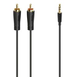 Hama 3.5mm Jack Plug to 2x RCA Plugs, Gold-plated, 1.5 Metre *DAMAGED BOX*