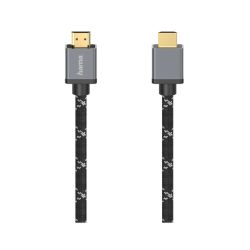 Hama Ultra High Speed HDMI Cable, 3 Metres, Supports 8K, Braided Jacket, Gold-plated Connectors