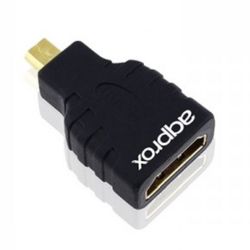 Approx (APPC19) HDMI To Micro HDMI Converter, Black Display/Visual